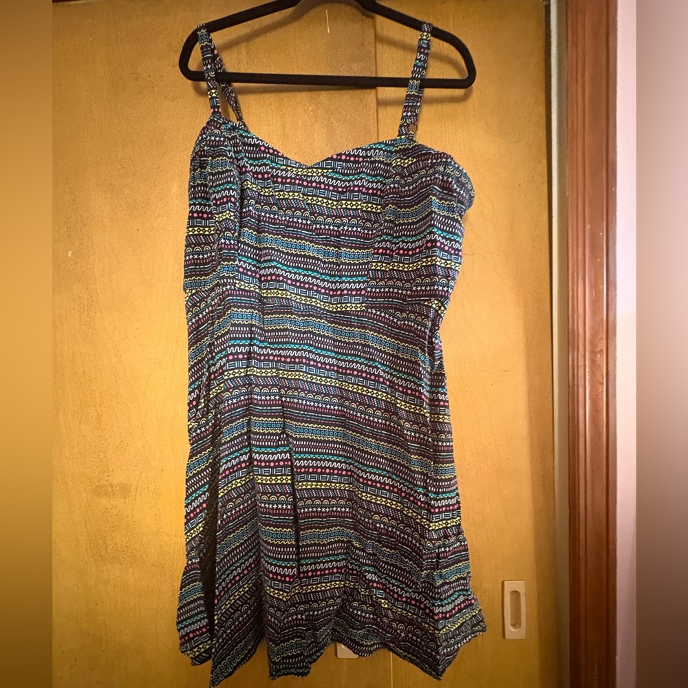 Torrid Aztec Print Multi Striped Mini Dress